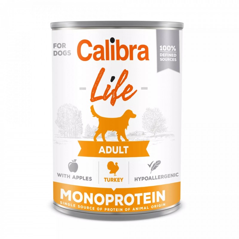 Calibra Dog Life Can Adult Turkey with apples 400g