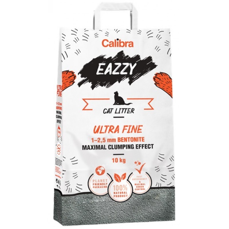 Бентонитовый наполнитель Calibra EAZZY Cat Litter Ultra Fine 10kg
