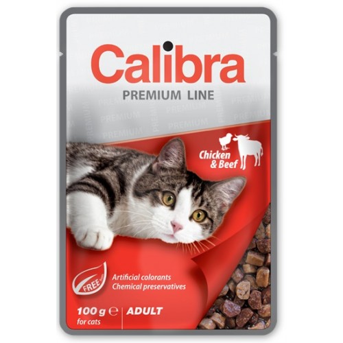 Calibra Cat pouch Premium Chicken&Beef 100g