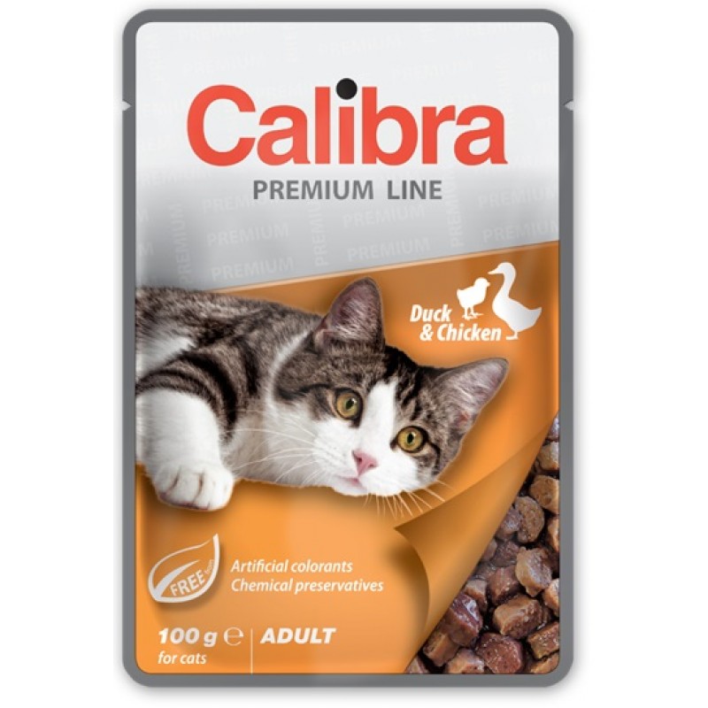Calibra Cat pouch Premium Adult Duck&Chicken 1...