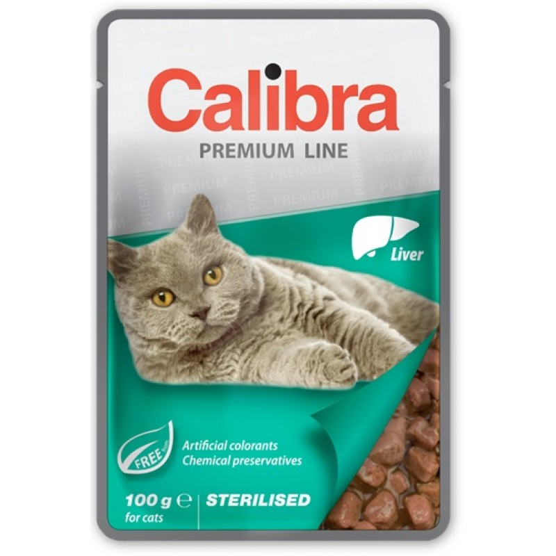 Calibra Cat pouch Premium Sterilised Liver 100g