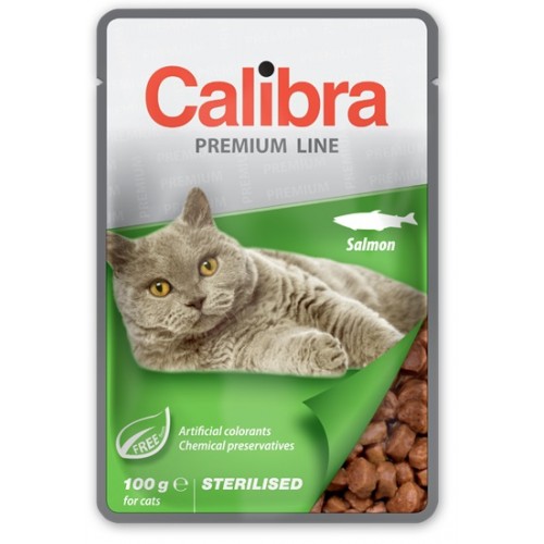 Calibra Cat pouch Premium Sterilised Salmon 100g