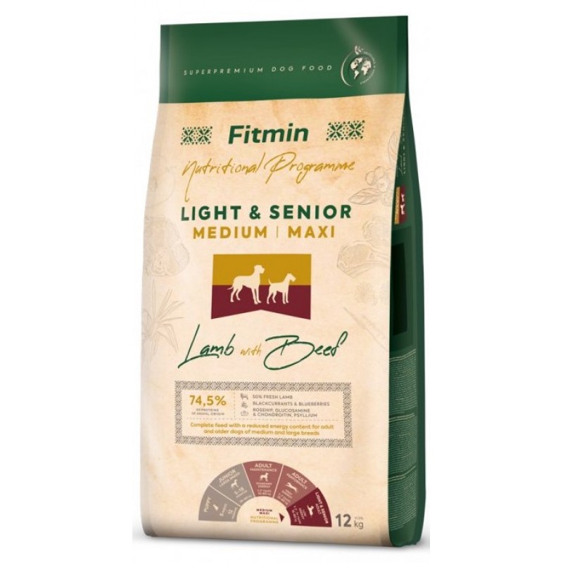 Fitmin MediumMaxi Light Senior Lamb Beef 12kg