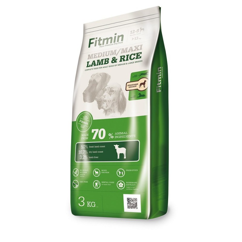 Fitmin dog Medium Maxi Lamb Rice 3 kg
