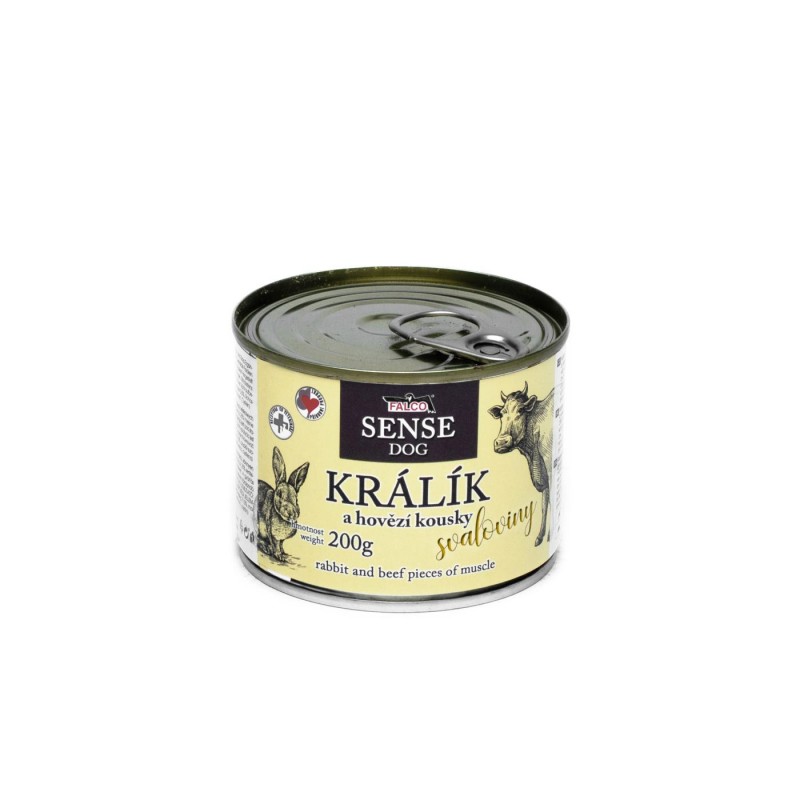 Falco SENSE DOG rabbit a pieces of beef muscle 200...
