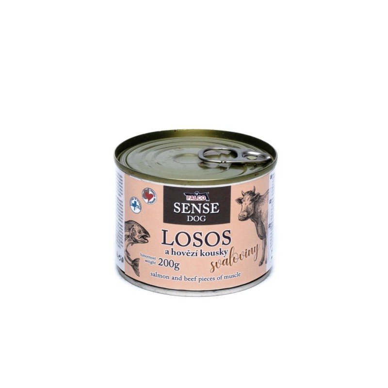 Falco SENSE DOG salmon a pieces of beef muscle 200...