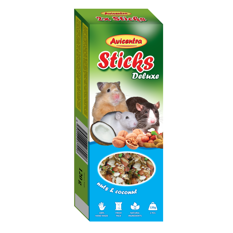 Avicentra Sticks hamster, rat, mouse - nuts and co...