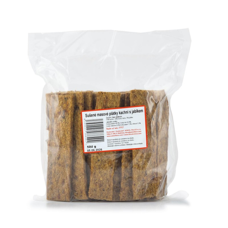 Falco Dried meat slices duck with apple 500g