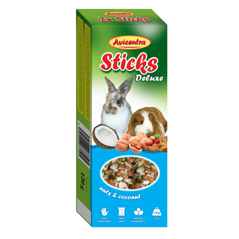 Avicentra Sticks rabbit, guinea pig - nut and coco...