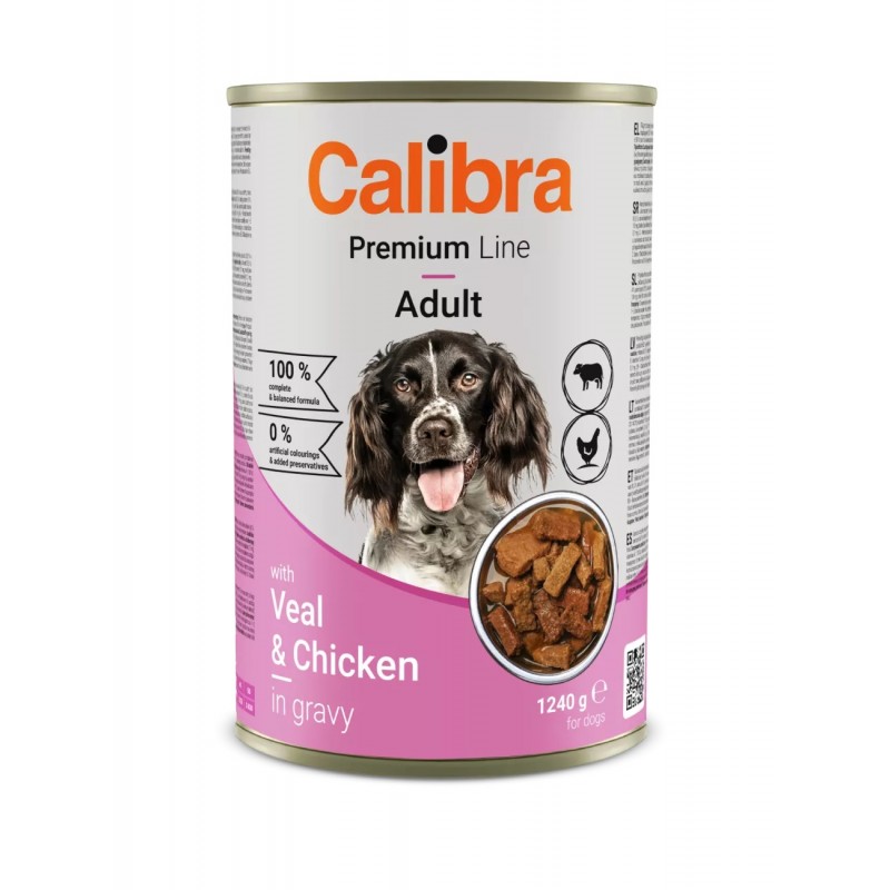 Calibra Dog Premium can with Veal&Chicken 1240...