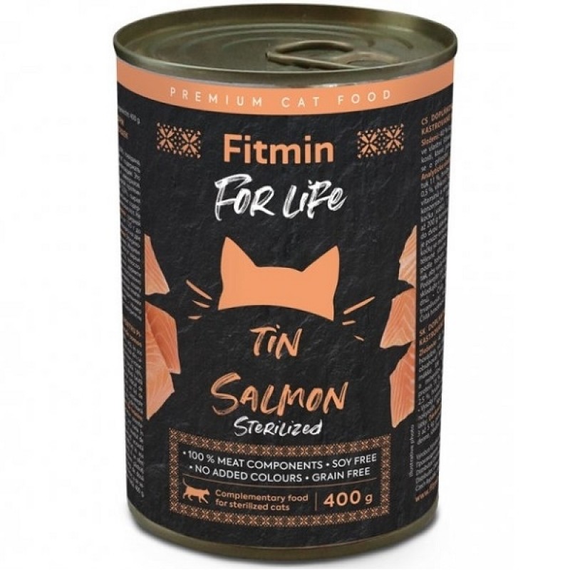 Fitmin For Life cat tin sterilized salmon 400 g