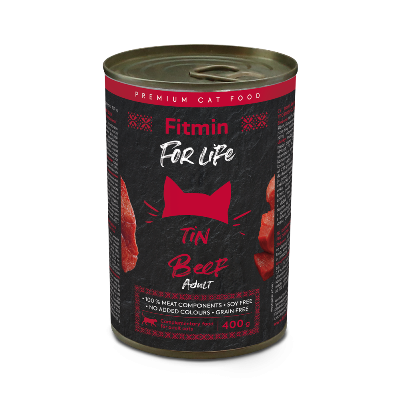 Fitmin For Life cat tin adult beef 400gr
