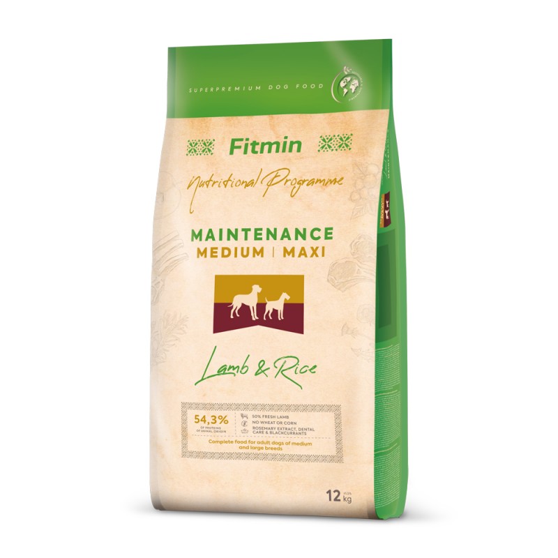 Fitmin dog Medium Maxi Lamb Rice 12 kg
